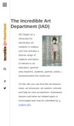 How incredibleart.org looks like on a mobile device such as an iPhone.