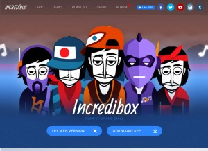 How incredibox.com looks like on a tablet such as an iPad.