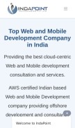 How indapoint.com looks like on a mobile device such as an iPhone.