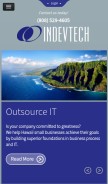How indevtech.com looks like on a mobile device such as an iPhone.
