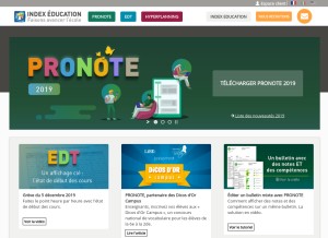 How index-education.com looks like on a tablet such as an iPad.