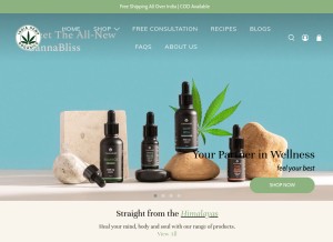 How indiahemporganics.com looks like on a tablet such as an iPad.