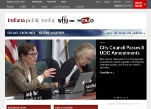 How indianapublicmedia.org looks like on a tablet such as an iPad.