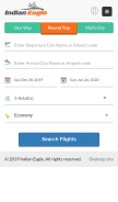 How indianeagle.com looks like on a mobile device such as an iPhone.