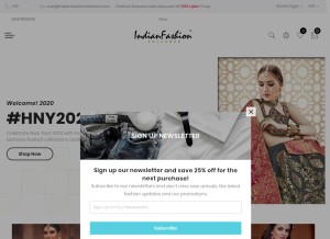 How indianfashionfollower.com looks like on a tablet such as an iPad.