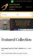 How indianfolkart.org looks like on a mobile device such as an iPhone.