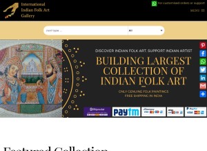 How indianfolkart.org looks like on a tablet such as an iPad.