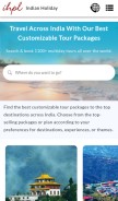 How indianholiday.com looks like on a mobile device such as an iPhone.