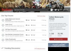 How indianmotorcycles.net looks like on a tablet such as an iPad.