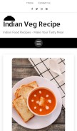 How indianvegrecipe.com looks like on a mobile device such as an iPhone.