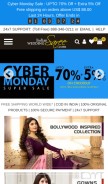 How indianweddingsaree.com looks like on a mobile device such as an iPhone.