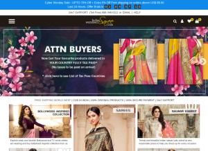 How indianweddingsaree.com looks like on a tablet such as an iPad.