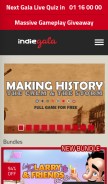 How indiegala.com looks like on a mobile device such as an iPhone.