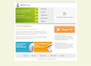 How indirads.org looks like on a tablet such as an iPad.
