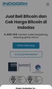 How indodax.com looks like on a mobile device such as an iPhone.
