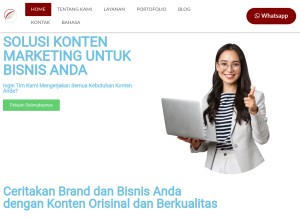 How indonesianwriter.com looks like on a tablet such as an iPad.