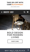 How industrywest.com looks like on a mobile device such as an iPhone.