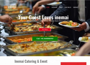 How inemai.com looks like on a tablet such as an iPad.