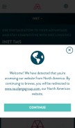 How inet-logistics.com looks like on a mobile device such as an iPhone.