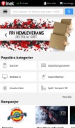 How inet.se looks like on a mobile device such as an iPhone.