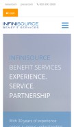 How infinisource.com looks like on a mobile device such as an iPhone.
