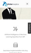 How infiniteanalytics.com looks like on a mobile device such as an iPhone.