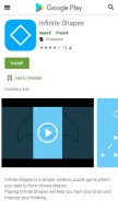 How infiniteshapes.net looks like on a mobile device such as an iPhone.