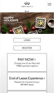 How infinitifinance.com looks like on a mobile device such as an iPhone.