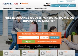 How infinityauto.com looks like on a tablet such as an iPad.