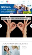 How infirmiers.com looks like on a mobile device such as an iPhone.