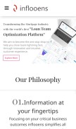 How inflooens.com looks like on a mobile device such as an iPhone.