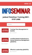How info-seminar.com looks like on a mobile device such as an iPhone.
