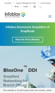 How infoblox.com looks like on a mobile device such as an iPhone.
