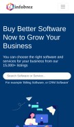 How infobrez.com looks like on a mobile device such as an iPhone.