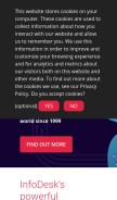 How infodesk.com looks like on a mobile device such as an iPhone.