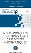 How infoplus.ca looks like on a mobile device such as an iPhone.