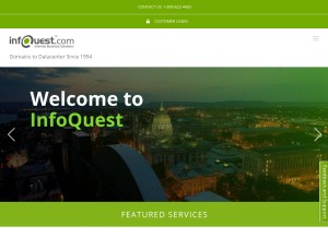 How infoquest.com looks like on a tablet such as an iPad.