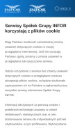 How infor.pl looks like on a mobile device such as an iPhone.