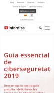 How infordisa.com looks like on a mobile device such as an iPhone.
