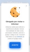 How informamais.pt looks like on a mobile device such as an iPhone.