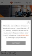How informaticacloud.com looks like on a mobile device such as an iPhone.