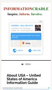 How informationcradle.com looks like on a mobile device such as an iPhone.