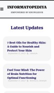 How informatopediya.com looks like on a mobile device such as an iPhone.