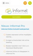 How informatsoftware.be looks like on a mobile device such as an iPhone.