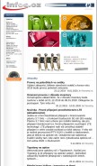 How infos.cz looks like on a mobile device such as an iPhone.