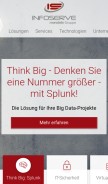 How infoserve.de looks like on a mobile device such as an iPhone.