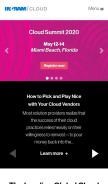 How ingrammicrocloud.com looks like on a mobile device such as an iPhone.