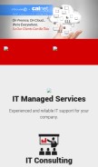 How inhouseit.com looks like on a mobile device such as an iPhone.