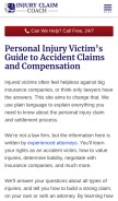 How injuryclaimcoach.com looks like on a mobile device such as an iPhone.