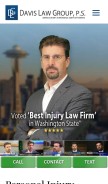 How injurytriallawyer.com looks like on a mobile device such as an iPhone.